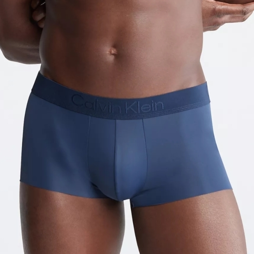Calvin Klein Black Low Rise Trunk Blue Shadow NWT